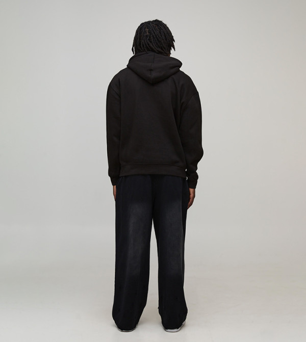 boohooMAN  Clothing - Black Hoodies