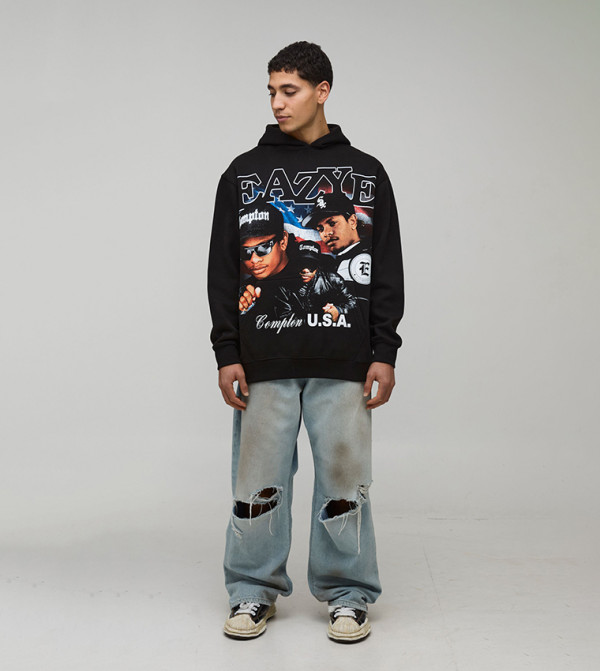 boohooMAN  Hoodies & Sweatshirts - Black Hoodies