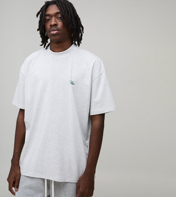 boohooMAN  - Grey Round Neck T-Shirts