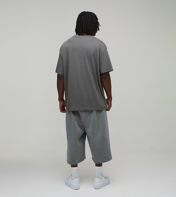 boohooMAN  - Charcoal Round Neck T-Shirts