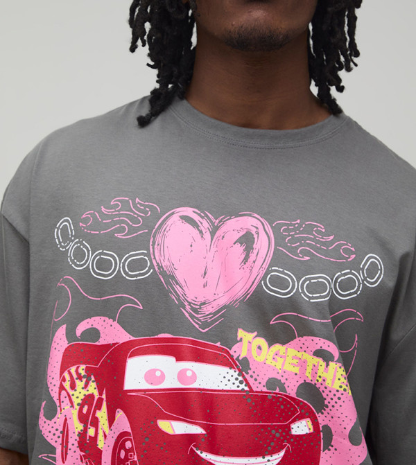 boohooMAN  - Charcoal Round Neck T-Shirts