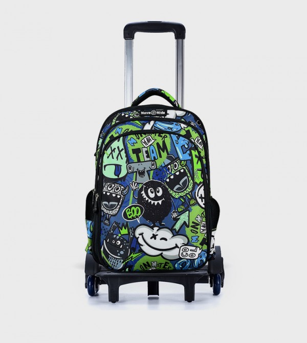 Nova Kids Nova Kids - Black Trolley Backpack Set