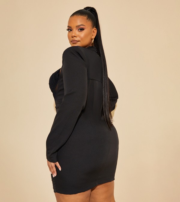 PrettyLittleThing  Plus Size - Black Dresses