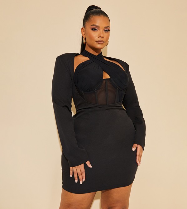 PrettyLittleThing  Plus Size - Black Dresses
