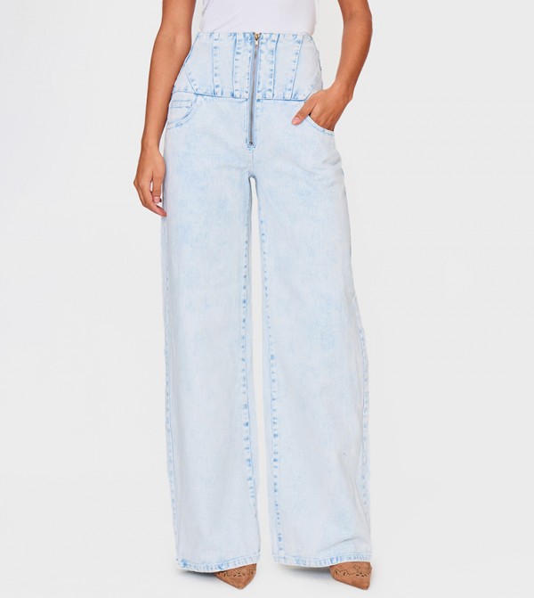 بيرتي ليتل ثينغ بيرتي ليتل ثينغ - أزرق فاتح Wide Leg Jeans