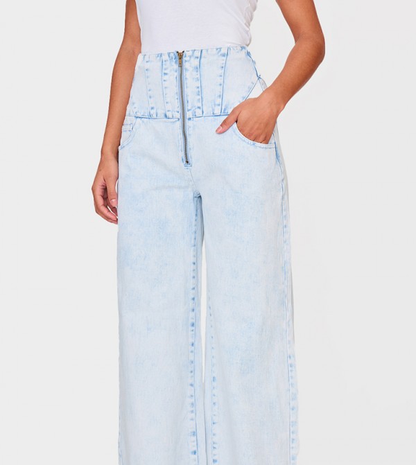 بيرتي ليتل ثينغ بيرتي ليتل ثينغ - أزرق فاتح Wide Leg Jeans