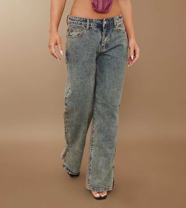 PrettyLittleThing PrettyLittleThing - Blue Straight Jeans