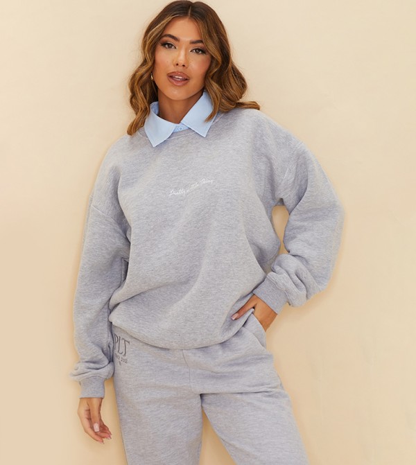 PrettyLittleThing  Clothing - Grey Sweatshirts