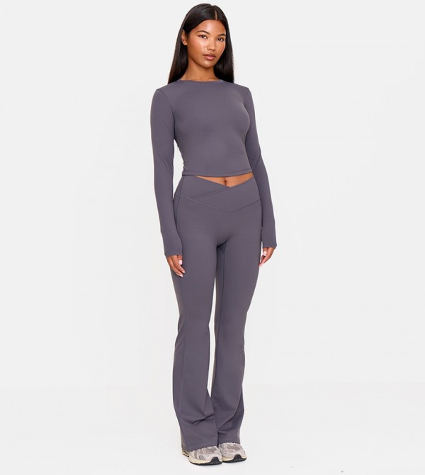 بريتي ليتل ثينغ  ملابس رياضة - رمادي بلايز