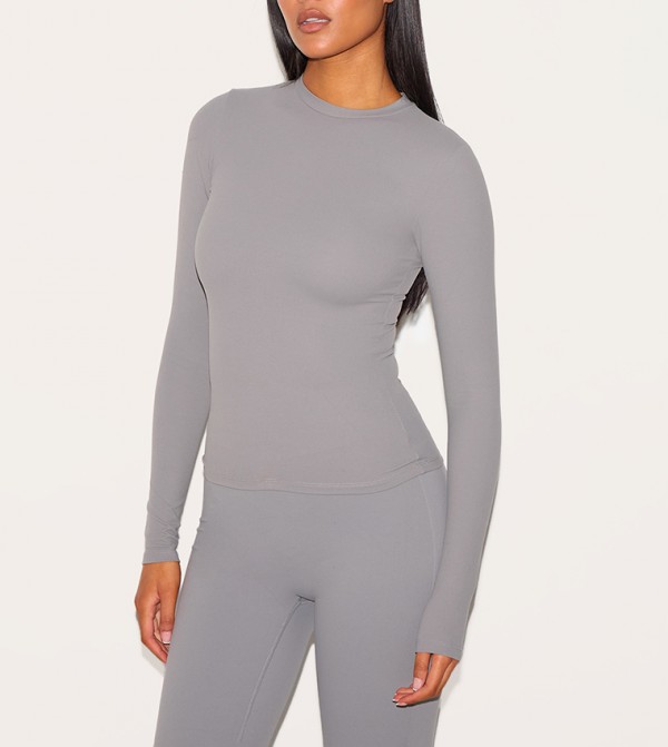 PrettyLittleThing PrettyLittleThing - Dark Grey Casual T-Shirts