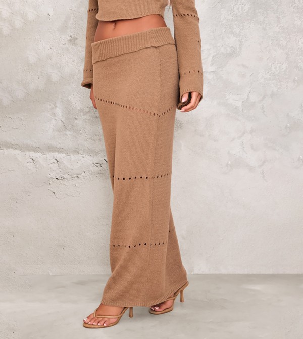 PrettyLittleThing Skirts - Dark Brown Maxi Skirts