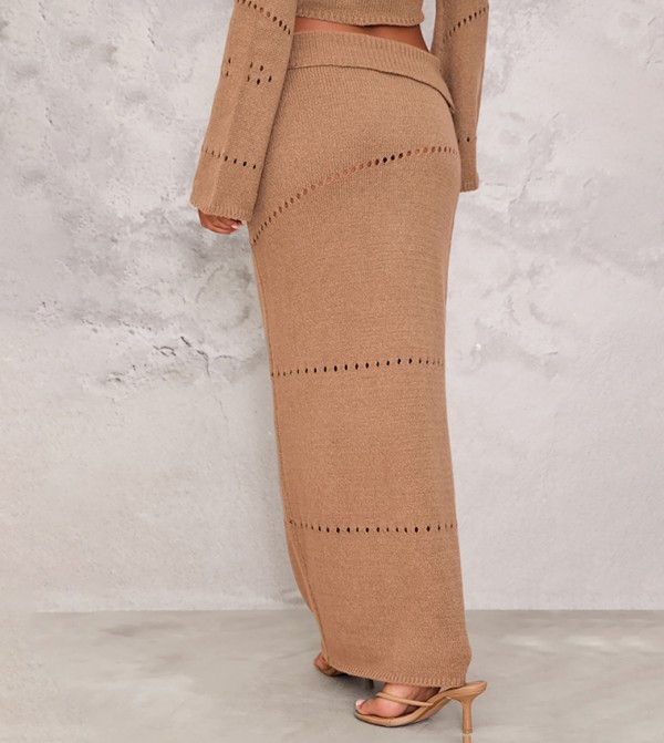 PrettyLittleThing Skirts - Dark Brown Maxi Skirts