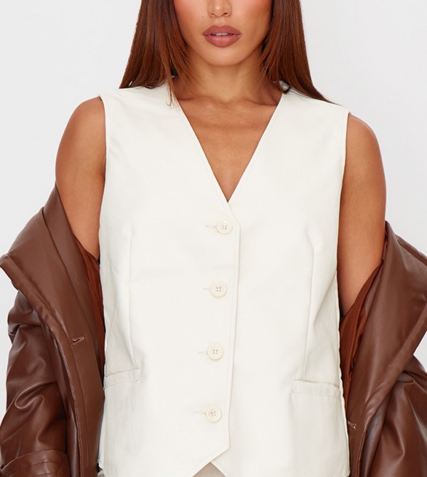 PrettyLittleThing PrettyLittleThing - Cream Waistcoats