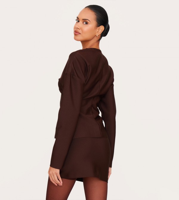 بريتي ليتل ثينغ سترات و كارديغانات - بني داكن كارديغانات