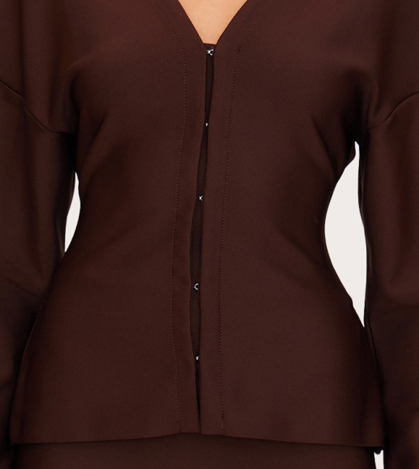 بريتي ليتل ثينغ سترات و كارديغانات - بني داكن كارديغانات