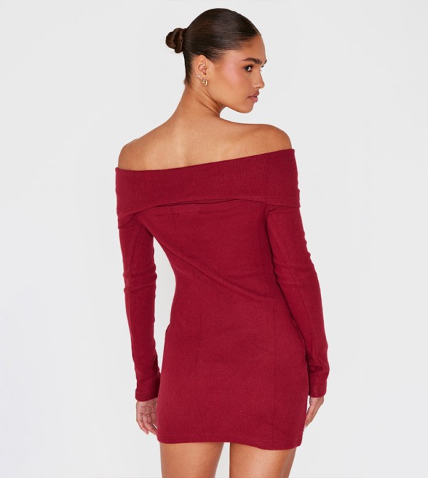 PrettyLittleThing PrettyLittleThing - Burgundy Casual Dresses