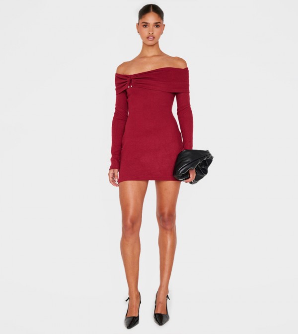PrettyLittleThing PrettyLittleThing - Burgundy Casual Dresses