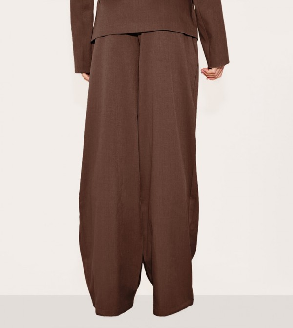 PrettyLittleThing - Dark Brown Casual Pants