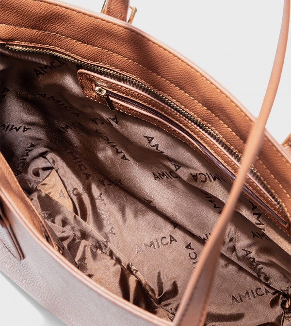 Amica  - Tan Tote Bags