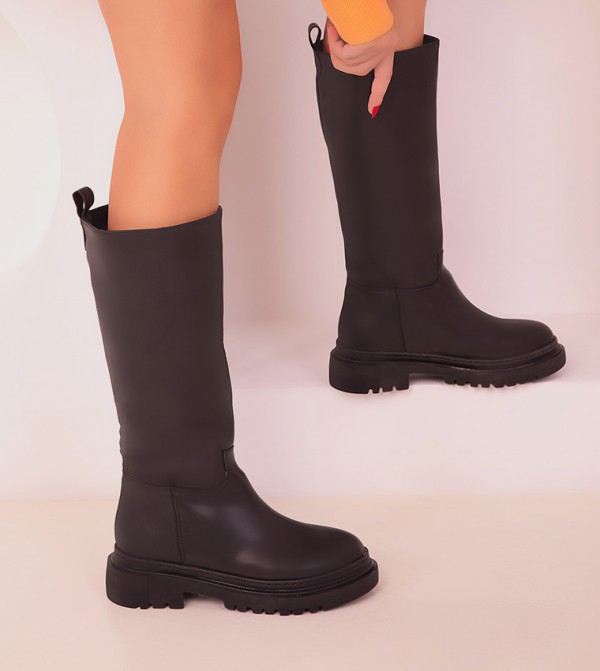 SOHO  - Black Mid Calf Boots
