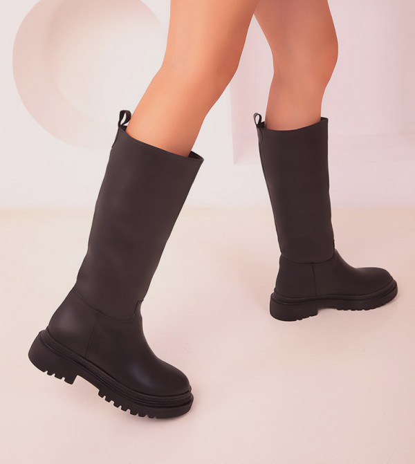 SOHO  - Black Mid Calf Boots