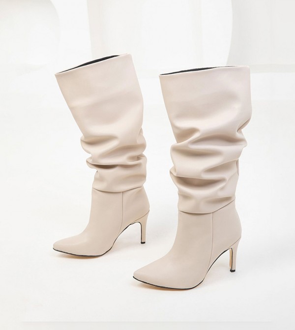 SOHO  - Beige Knee length Boots
