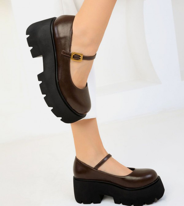 سوهو - أوتليت  - بني  Mary Janes