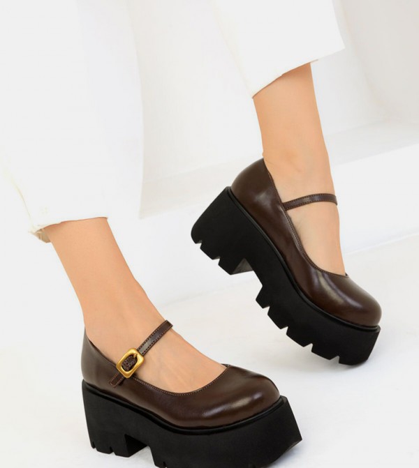 سوهو - أوتليت  - بني  Mary Janes