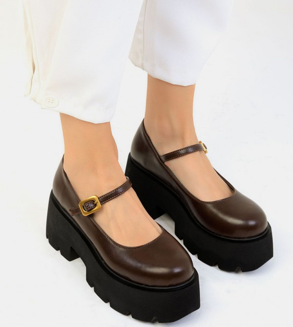 سوهو - أوتليت  - بني  Mary Janes