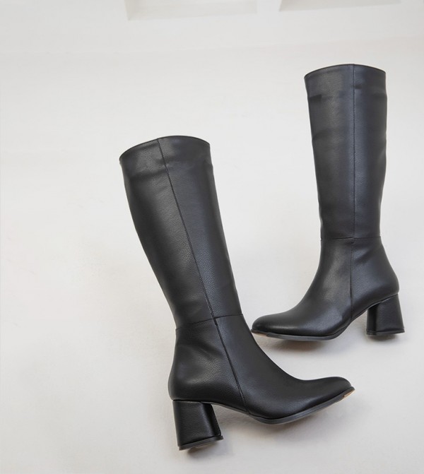 سوهو - أوتليت  - أسود Knee length Boots