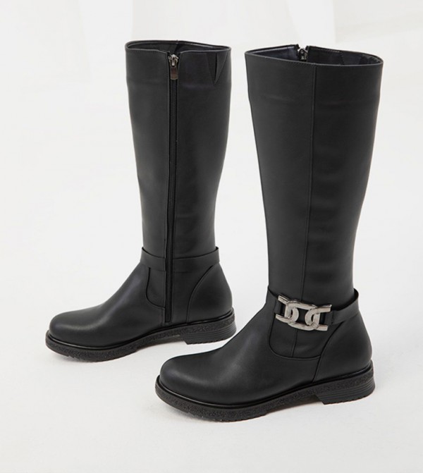 سوهو - أوتليت  - أسود Knee length Boots