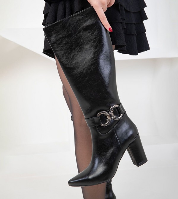سوهو - أوتليت  - أسود Knee length Boots