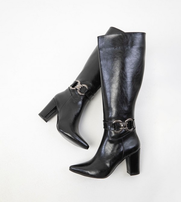 سوهو - أوتليت  - أسود Knee length Boots