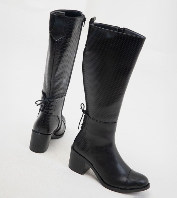 SOHO - Outlet  - Black Knee length Boots