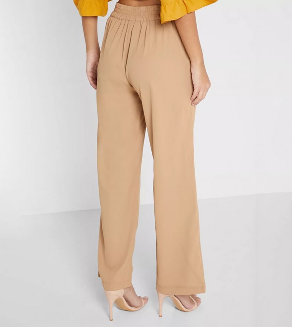 Little Mistress Little Mistress - Brown Regular Pants