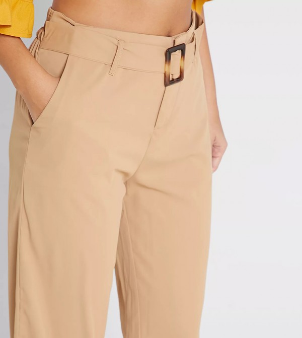 Little Mistress Little Mistress - Brown Regular Pants