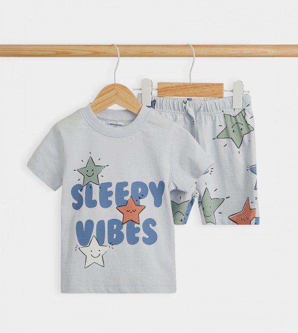 BABIES & MORE  - Blue Top & Night Shorts Sets
