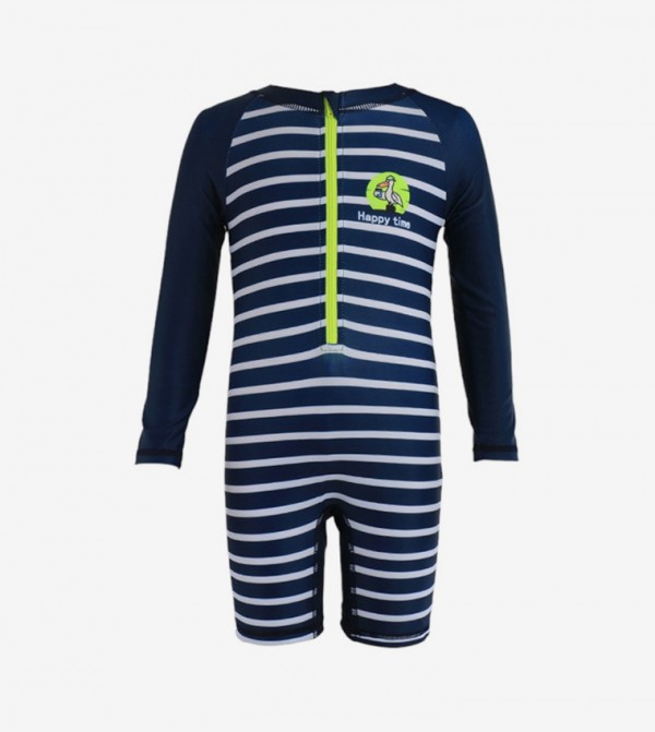 Ddaniela  Swim Wear - Navy Legged Swimsuit