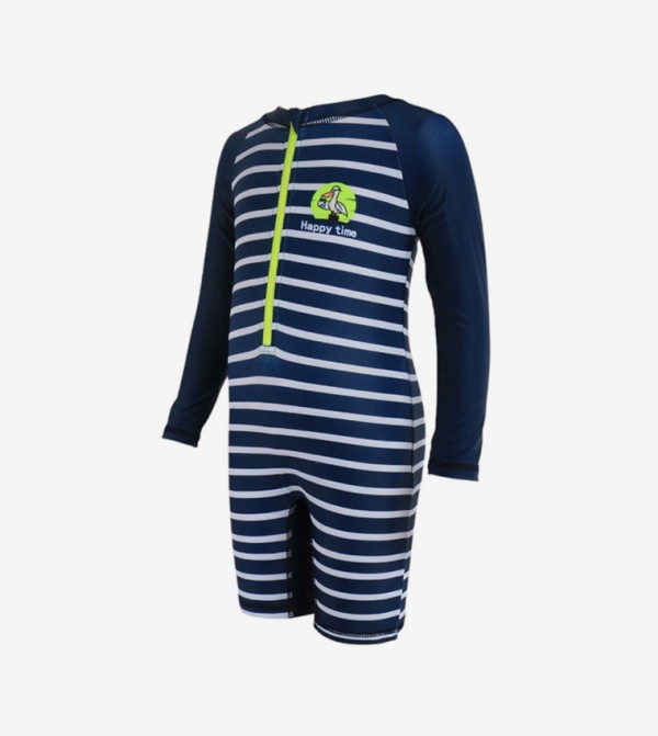 Ddaniela  Swim Wear - Navy Legged Swimsuit