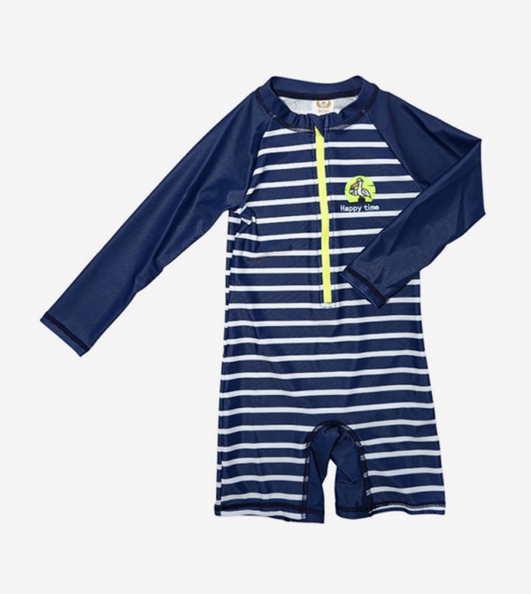 Ddaniela  Swim Wear - Navy Legged Swimsuit