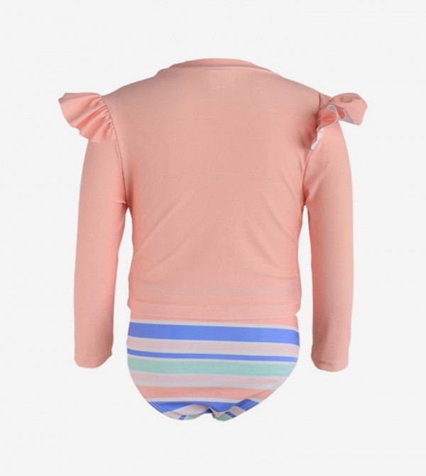 Ddaniela  Swim Wear - Pink V Cut Swimsuit