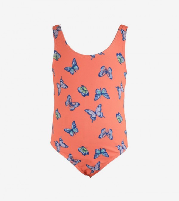 Ddaniela  Swim Wear - Coral V Cut Swimsuit