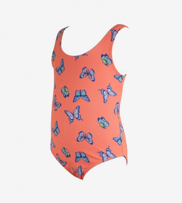 Ddaniela  Swim Wear - Coral V Cut Swimsuit