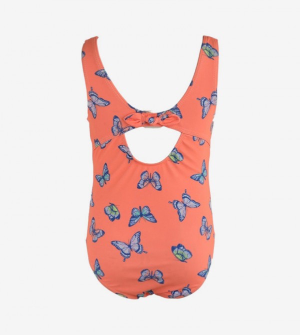 Ddaniela  Swim Wear - Coral V Cut Swimsuit