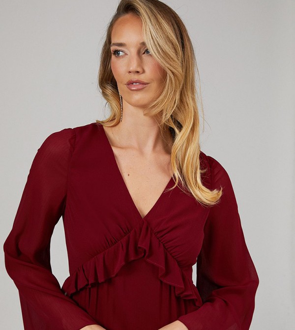 Debut London  - Maroon Midi Dresses