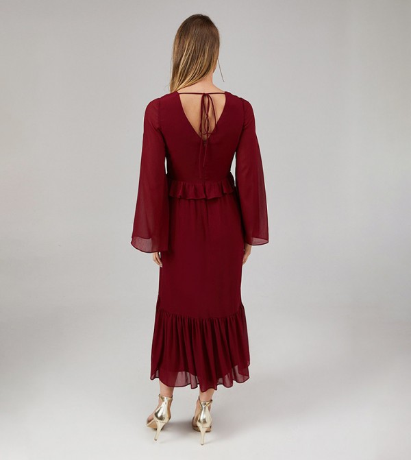 Debut London  - Maroon Midi Dresses