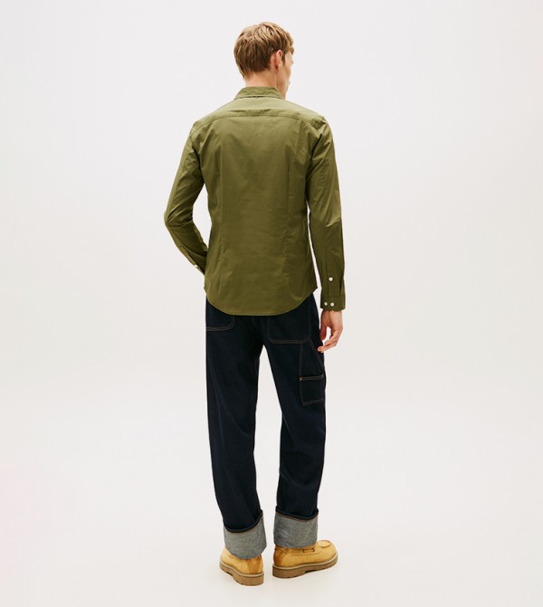 Tommy Jeans  Shirts - Green Long Sleeves