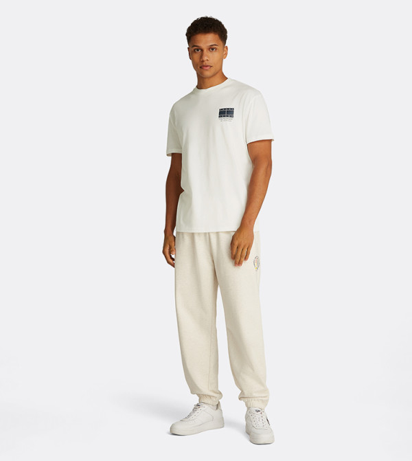 Tommy Jeans - White Round Neck T-Shirts