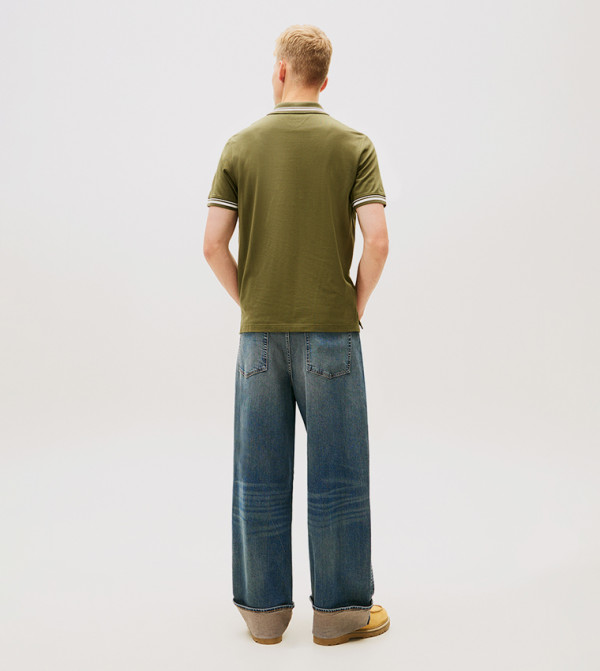 Tommy Jeans TOMMY JEANS - Green Polo T-shirts