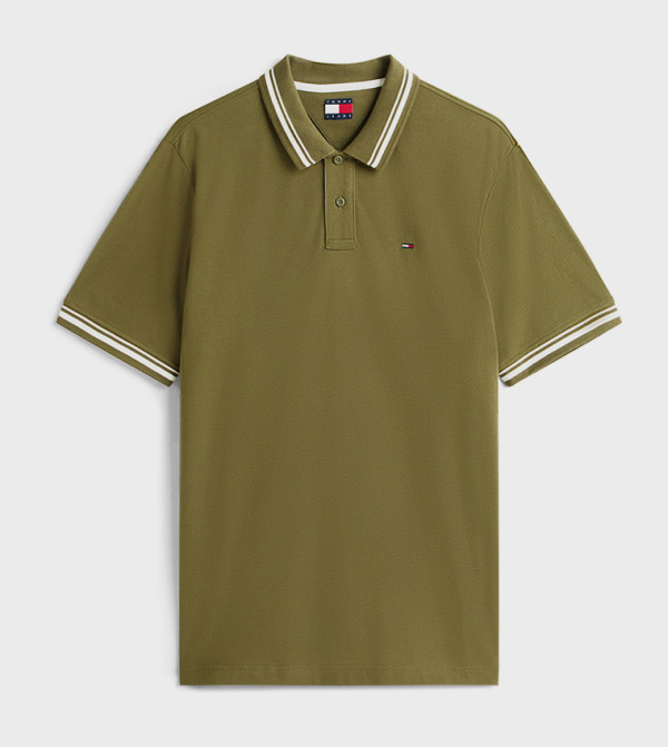 Tommy Jeans TOMMY JEANS - Green Polo T-shirts
